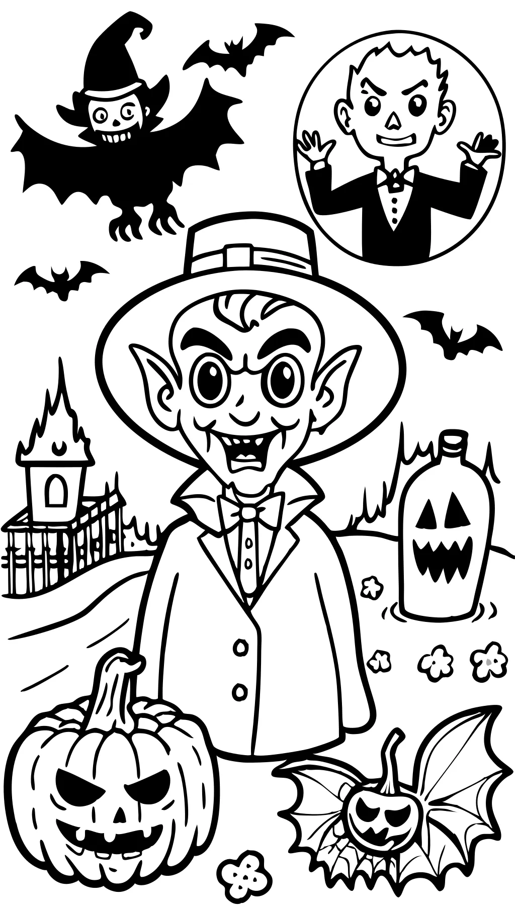 horror characters coloring pages